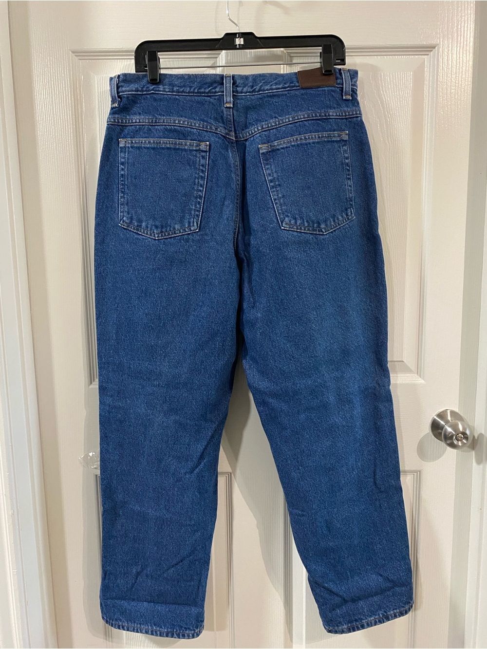 LL BEAN Thick Red Flannel-Lined Cotton Denim Jeans WMNS 16P Vintage 90s Cottage - Picture 6 of 8